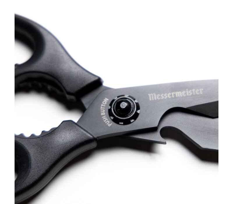 Scissors, kitchen push button take apart multi shears