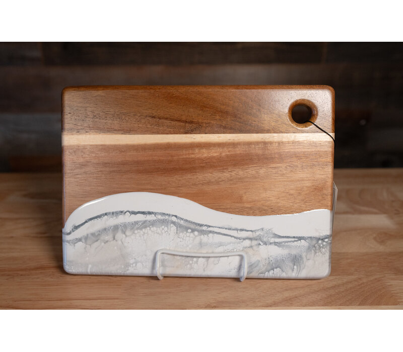 Lynn & Liana Small Acacia Cheese Board Marble 8"x 11"