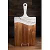 Lynn & Liana Designs Lynn & Liana, Large Acacia Cheese Board Marble 10" x 20"