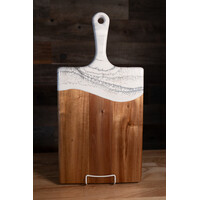 Lynn & Liana, Large Acacia Cheese Board Marble 10" x 20"