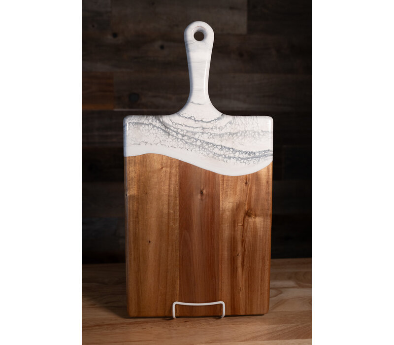 Lynn & Liana, Large Acacia Cheese Board Marble 10" x 20"