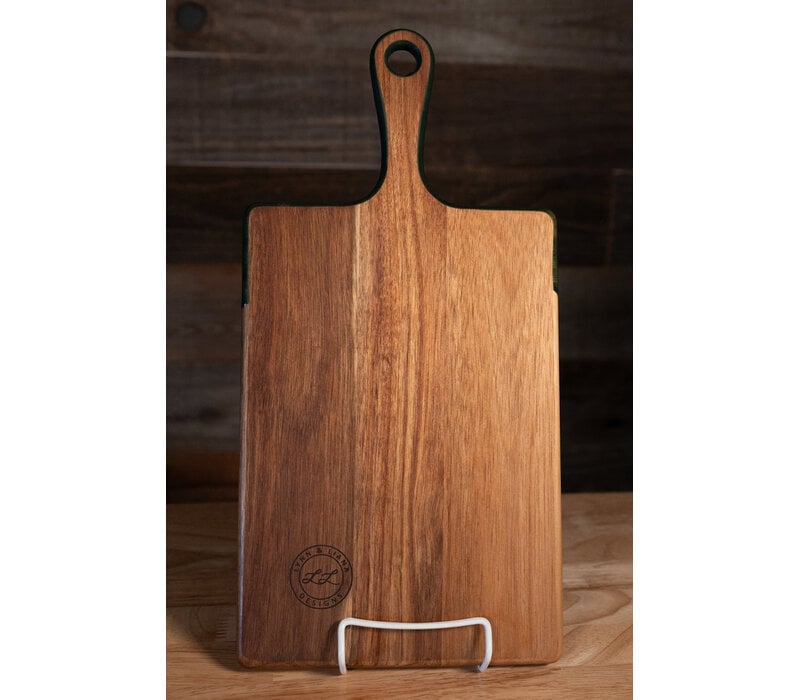 Lynn & Liana, Large Acacia Cheese Board Jade 10" x 20"