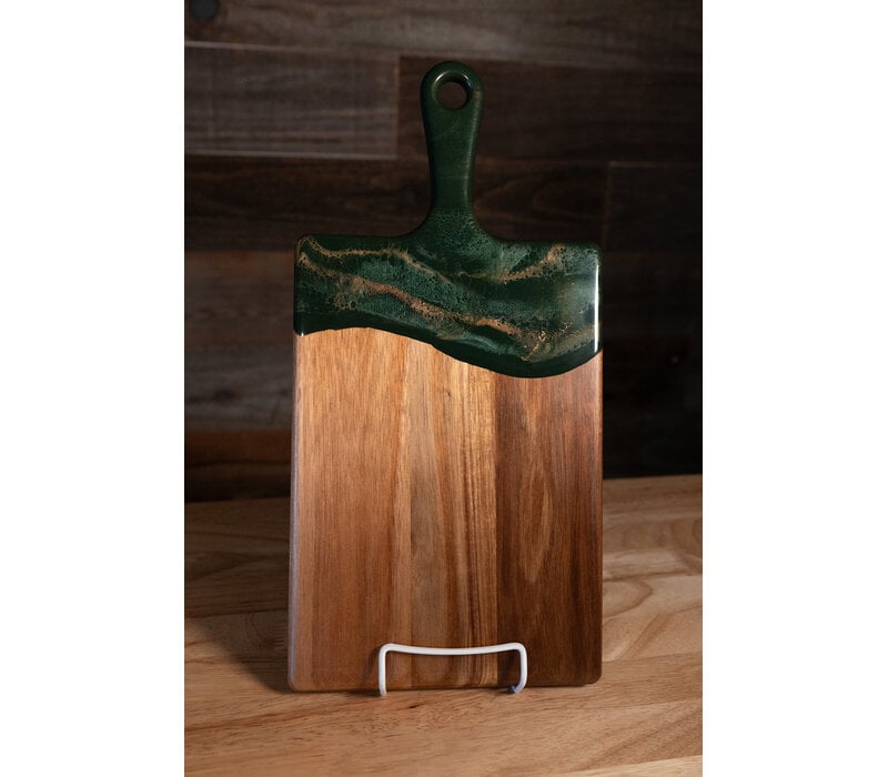 Lynn & Liana, Large Acacia Cheese Board Jade 10" x 20"