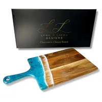 Lynn & Liana Large Acacia Cheese Board, Ocean Vibes