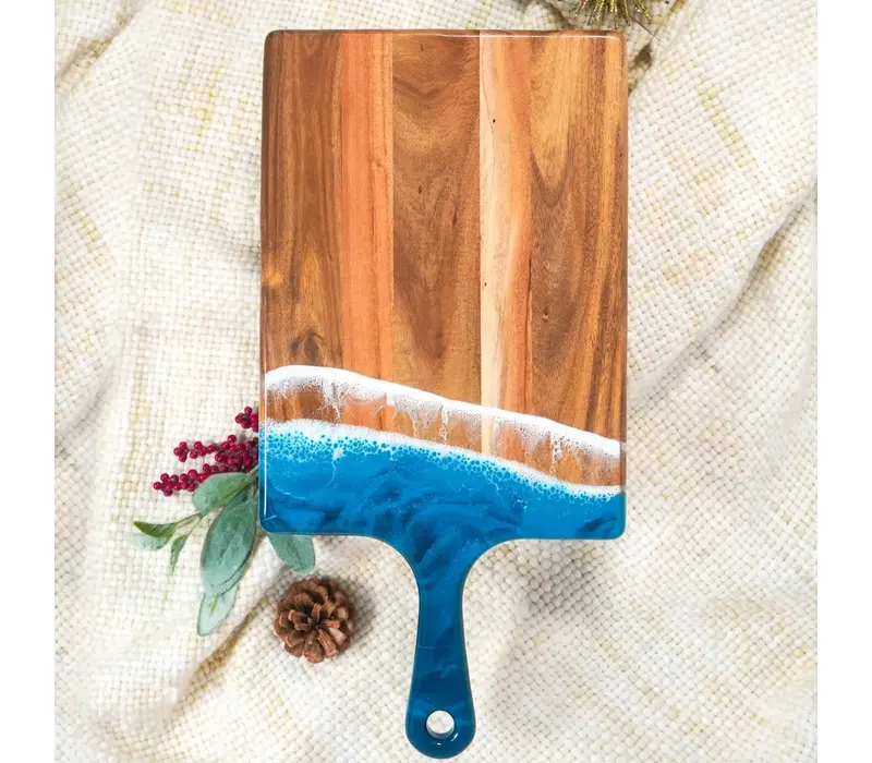 Lynn & Liana Large Acacia Cheese Board, Ocean Vibes