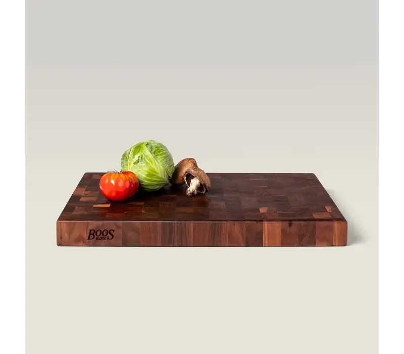 John Boos Walnut Chopping Block, Reversible, End Grain, 20"x18"x2-1/4"