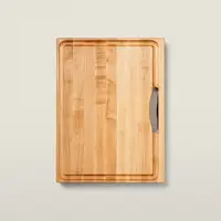 John Boos, Maple Prep Master Cutting Board With Juice Groove & Stainless Pan 24"x18"2-1/4"