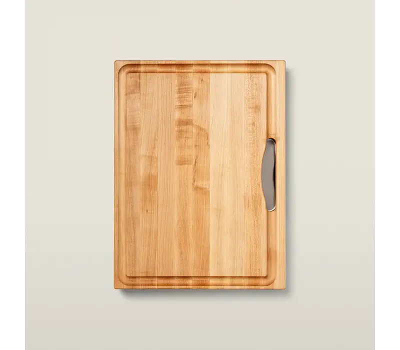 John Boos, Maple Prep Master Cutting Board With Juice Groove & Stainless Pan 24"x18"2-1/4"