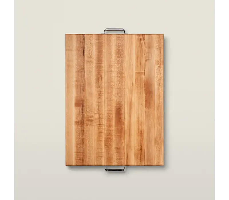 John Boos, Maple Board with Juice Groove and Chrome Handles, 24"x18"x2-1/4"