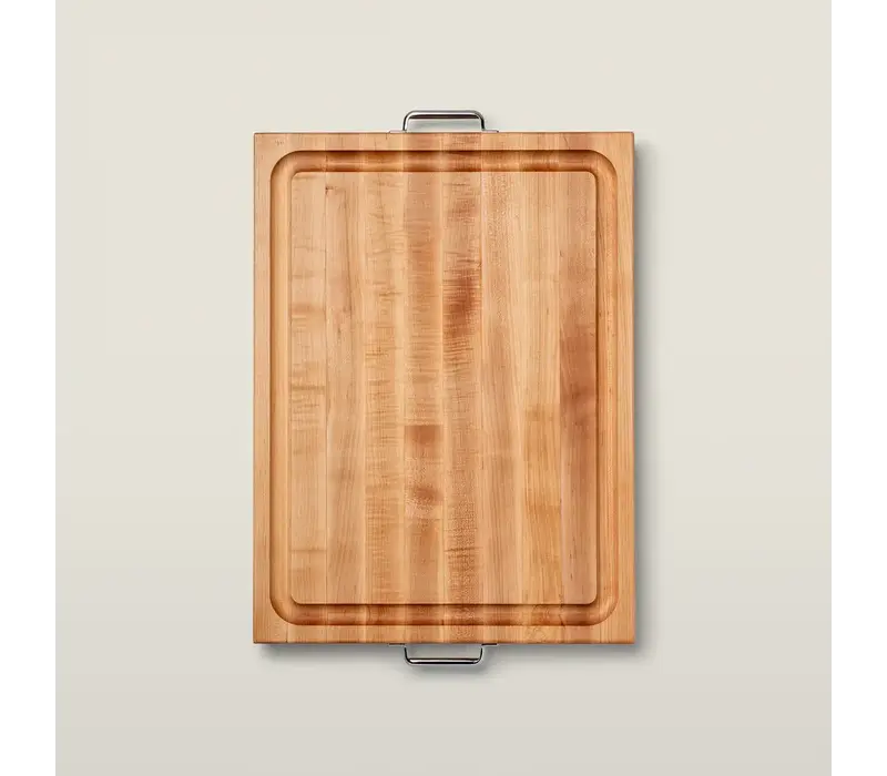 John Boos, Maple Board with Juice Groove and Chrome Handles, 24"x18"x2-1/4"