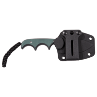 CRKT Minimalist Spear Point, Black and Green Micarta, 8Cr13MoV