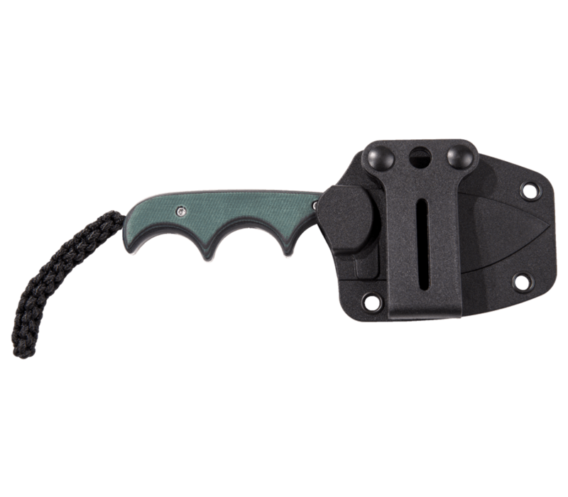 CRKT Minimalist Spear Point, Black and Green Micarta, 8Cr13MoV