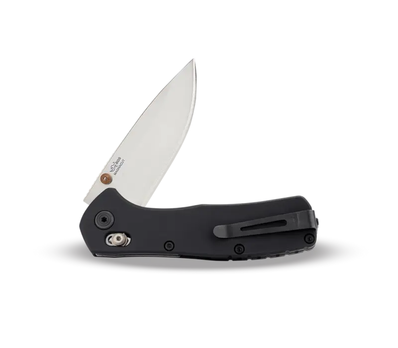 Buck Range Elite with a black and aluminum handle and a CPM Magnacut blade
