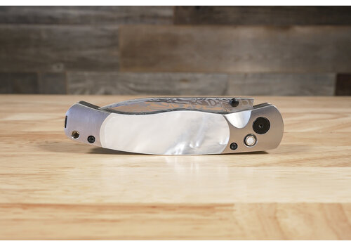 Santa Fe Stoneworks Santa Fe Stoneworks, Damasteel Button Lock #2 "El Rey" Mother of Pearl