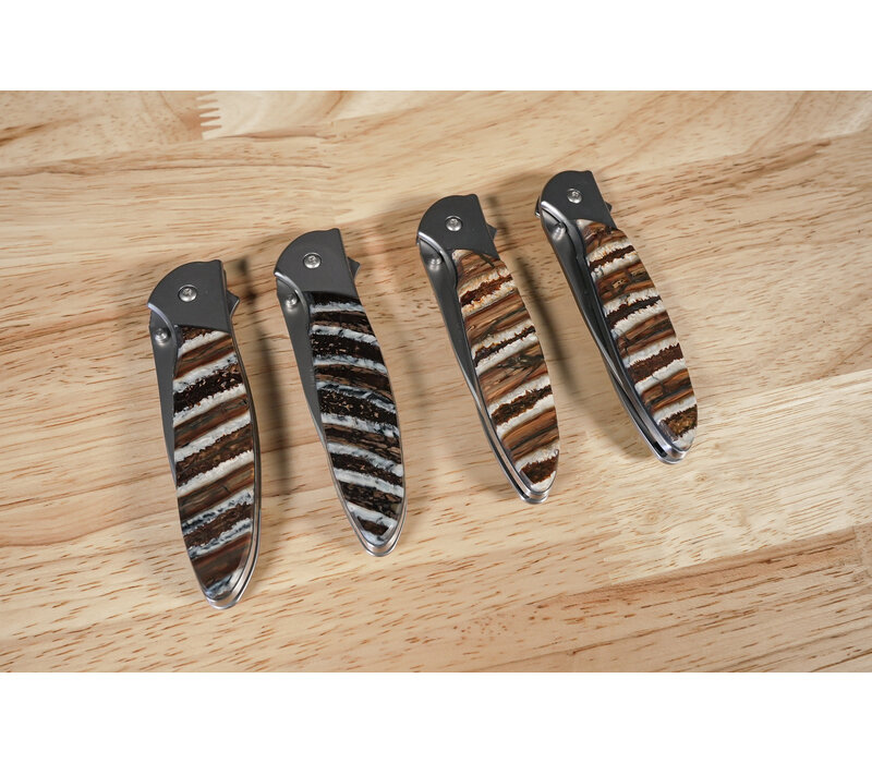 Santa Fe Stoneworks Kershaw Leek Mammoth Tooth Handle