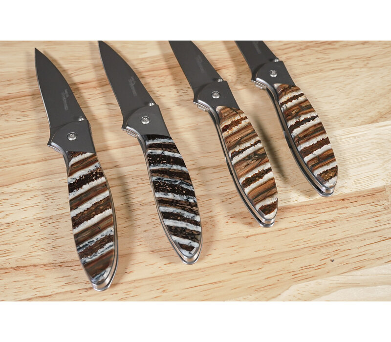 Santa Fe Stoneworks Kershaw Leek Mammoth Tooth Handle