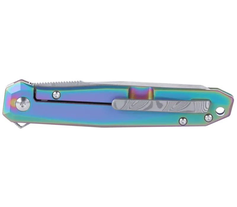 CRKT Facet, Damascus Steel, Titanium Handle