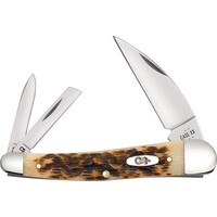 Case Cutlery Seahorse Whittler, Amber Bone Carbon Steel