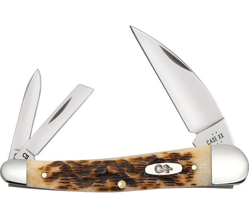 Case Cutlery Seahorse Whittler, Amber Bone Carbon Steel