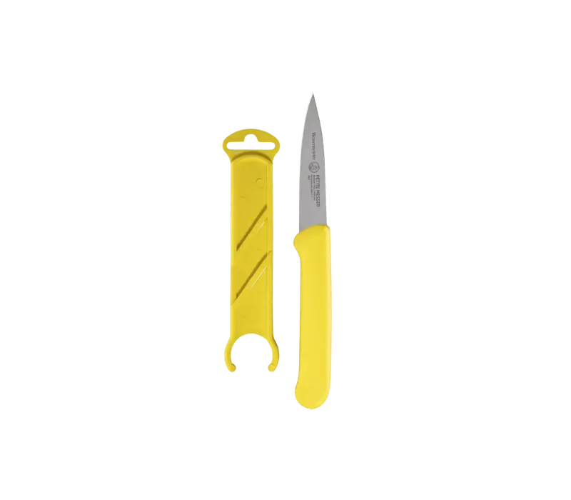 Messermeister, Petite Messer Yellow 3" Spear Point Parer with Sheath