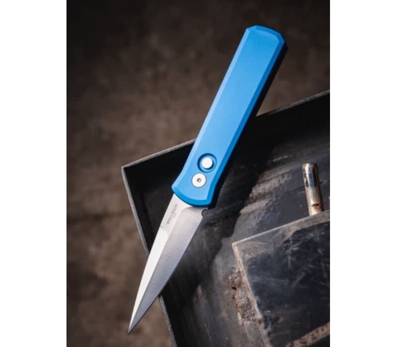 Pro-Tech, Godson Dark Blue Handle, 154CM