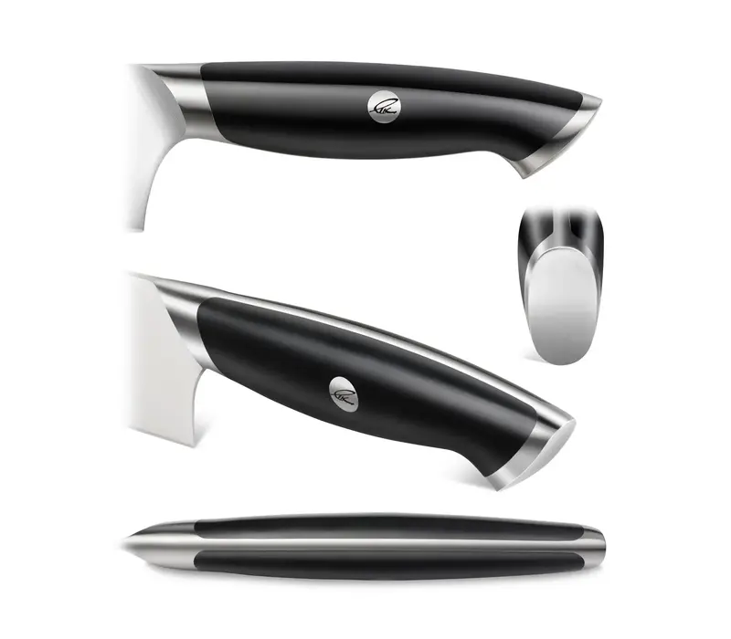 7-Piece "Thomas Keller" knife block set with 8 spare slots, forged swedish RWL34 powder steel