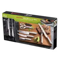 Cangshan, HELENA White 9 Piece BBQ Knife Set with Black Bag