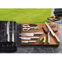 Cangshan, HELENA White 9 Piece BBQ Knife Set with Black Bag