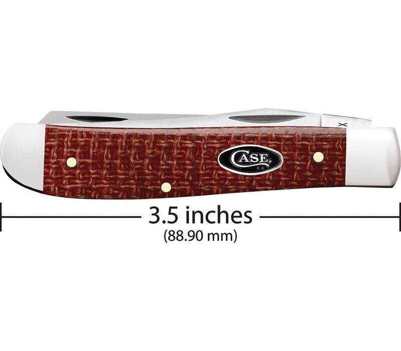 Case, Mini Trapper Red Burlap, Carbon