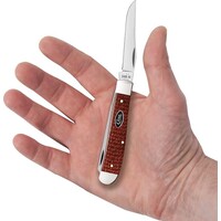 Case, Mini Trapper Red Burlap, Carbon