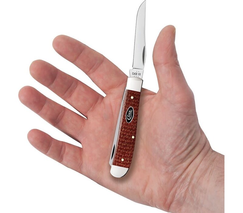 Case, Mini Trapper Red Burlap, Carbon