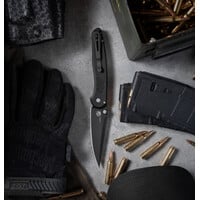 Pro-Tech - Peace Neighbor/Avalon, Black Aluminum, Black DLC Blade, Magnacut