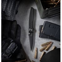 Pro-Tech - Peace Neighbor/Avalon, Black Aluminum, Black DLC Blade, Magnacut