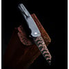 Pro-Tech Knives, LLC ProTech Malibu Custom, BakerForger Coppermai Damascus, Aluminum Dragon Scale Handle