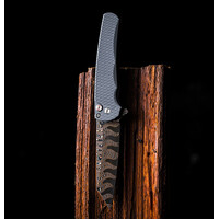 ProTech Malibu Custom, BakerForger Coppermai Damascus, Aluminum Dragon Scale Handle