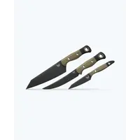 Benchmade 3 Piece Kitchen Set OD and Black G10, CPM 154 Steel