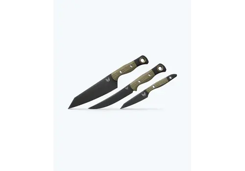 Benchmade Benchmade 3 Piece Kitchen Set OD and Black G10, CPM 154 Steel