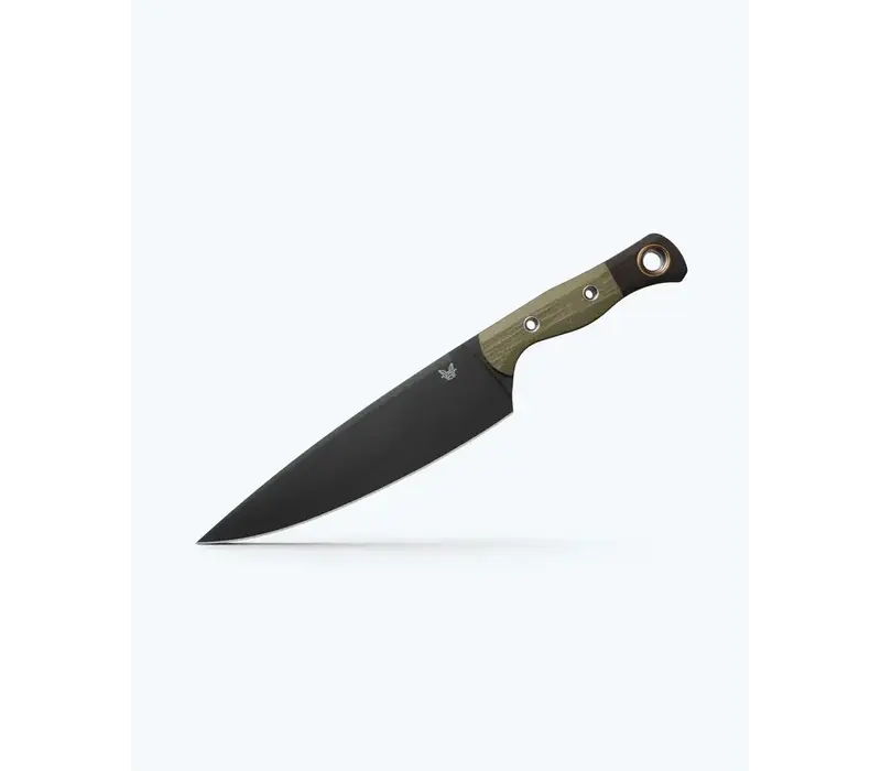 Benchmade Chef Knife 8", Black and OD G 10 Handle, CPM 154