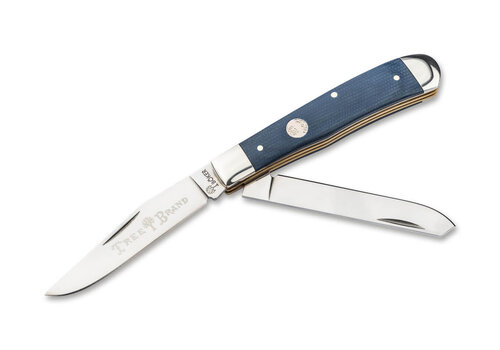 Boker Boker, Trapper Blue Micarta Handle, D2 Steel