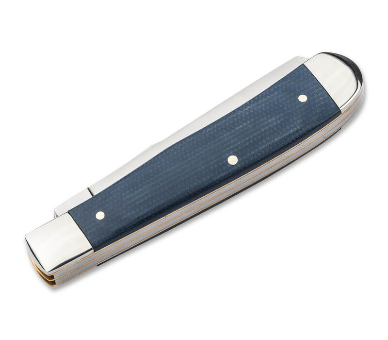Boker, Trapper Blue Micarta Handle, D2 Steel