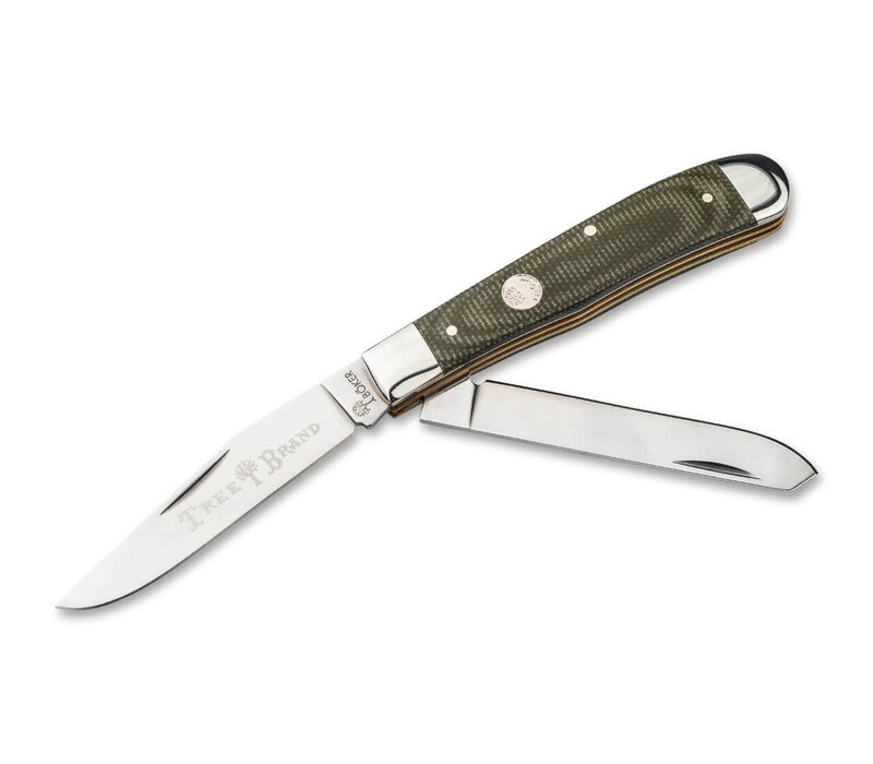 Boker, Trapper Green Micarta Handle, D2 Steel