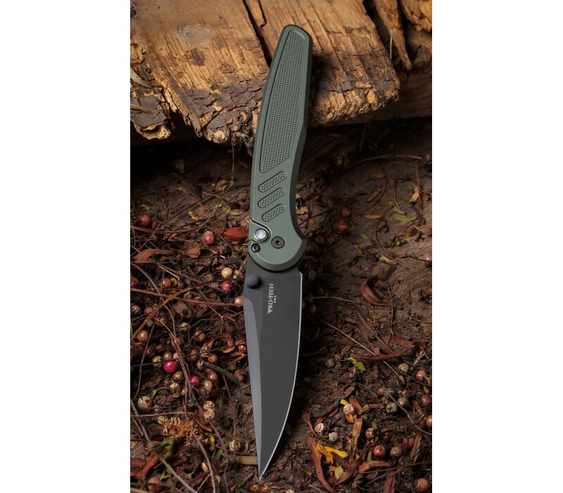 Pro-Tech, Peace Neighbor Designed Avalon Thumb Stud, Green Aluminum DLC Magnacut