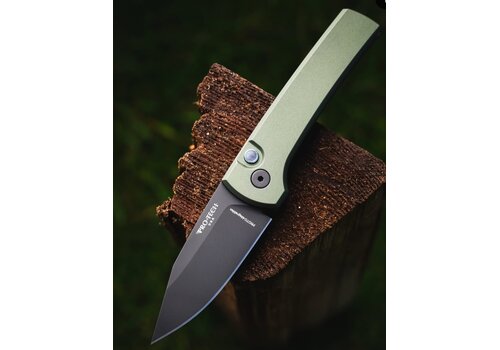 Pro-Tech Knives, LLC Pro-Tech, Ramon Chavez Scapegoat Compact Auto, Green Aluminum, MagnaMax