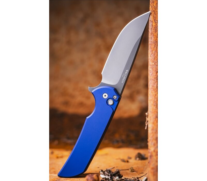 Pro-Tech, Mordax, Navy Aluminum, Smoky Grey DLC 20CV