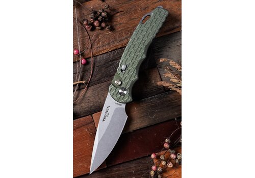 Pro-Tech Knives, LLC Pro-Tech, TR-5 Green Feathered Aluminum Handle, S35VN Steel