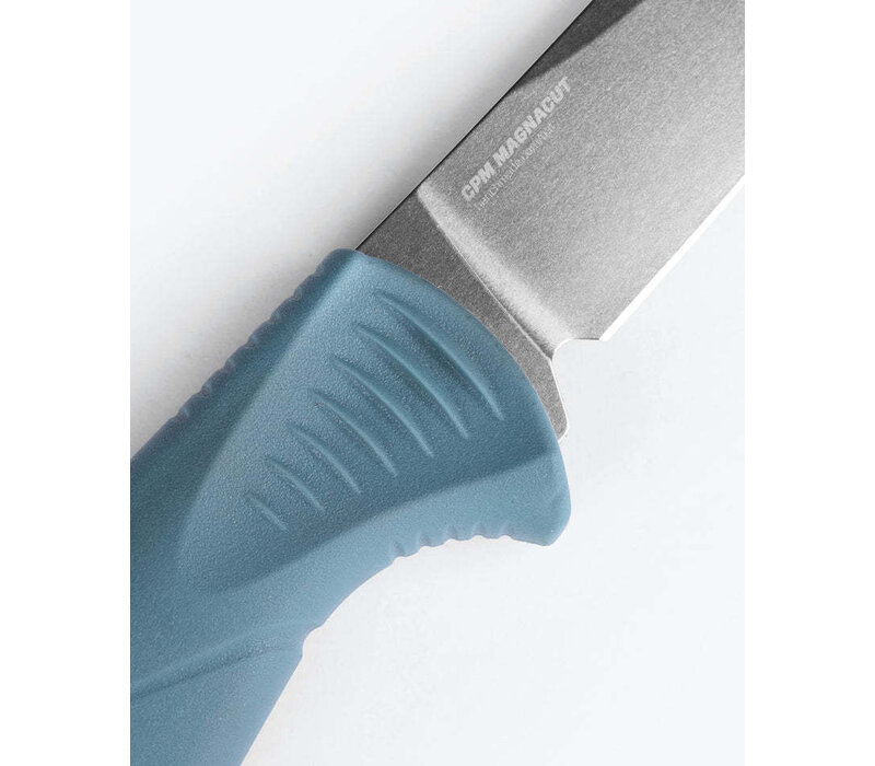 Benchmade, Fishcrafter Depth Blue Santoprene 7" Trailing point, CPM Magnacut