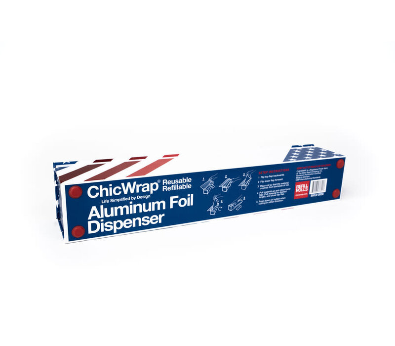 Chic Wrap Dispenser Red, White & Blue Foil 12" x 30'