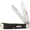 Case & Sons Cutlery Co. Case Trapper, Carbon Steel, Smooth Black Handle