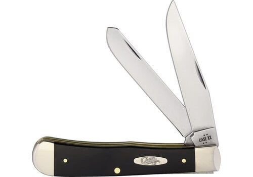 Case & Sons Cutlery Co. Case Trapper, Carbon Steel, Smooth Black Handle