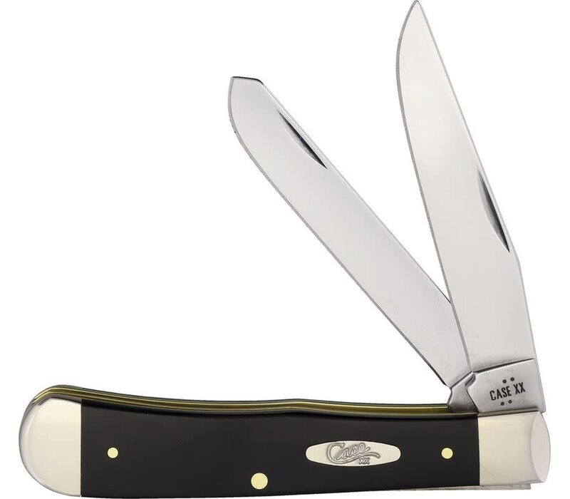 Case Trapper, Carbon Steel, Smooth Black Handle